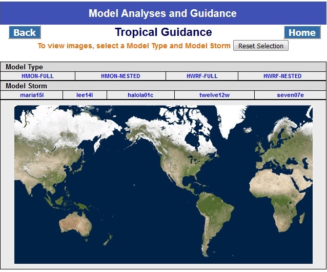 Tropical Guidance Model/Storm Choices Page